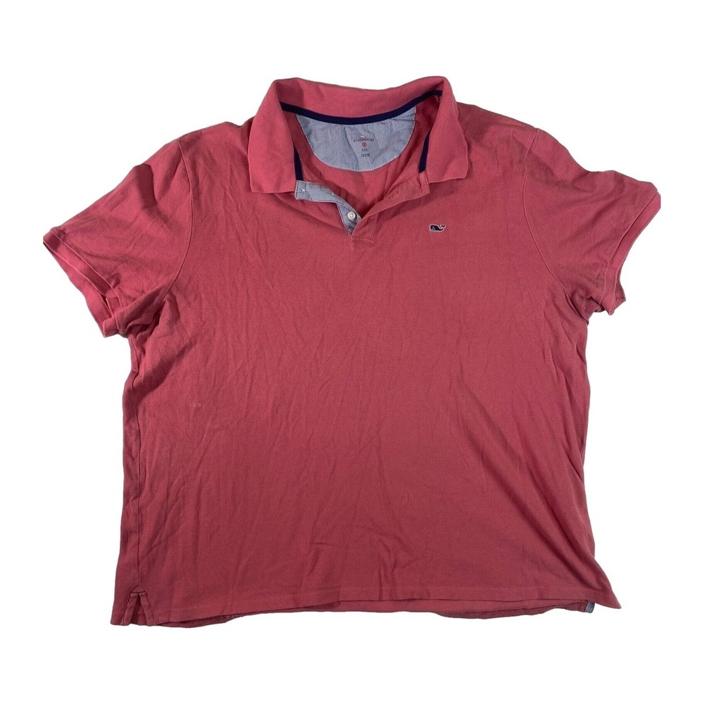 Vineyard Vines Target Salmon XXL Polo Shirt Mens Big & Tall Short Sleeve Solid
